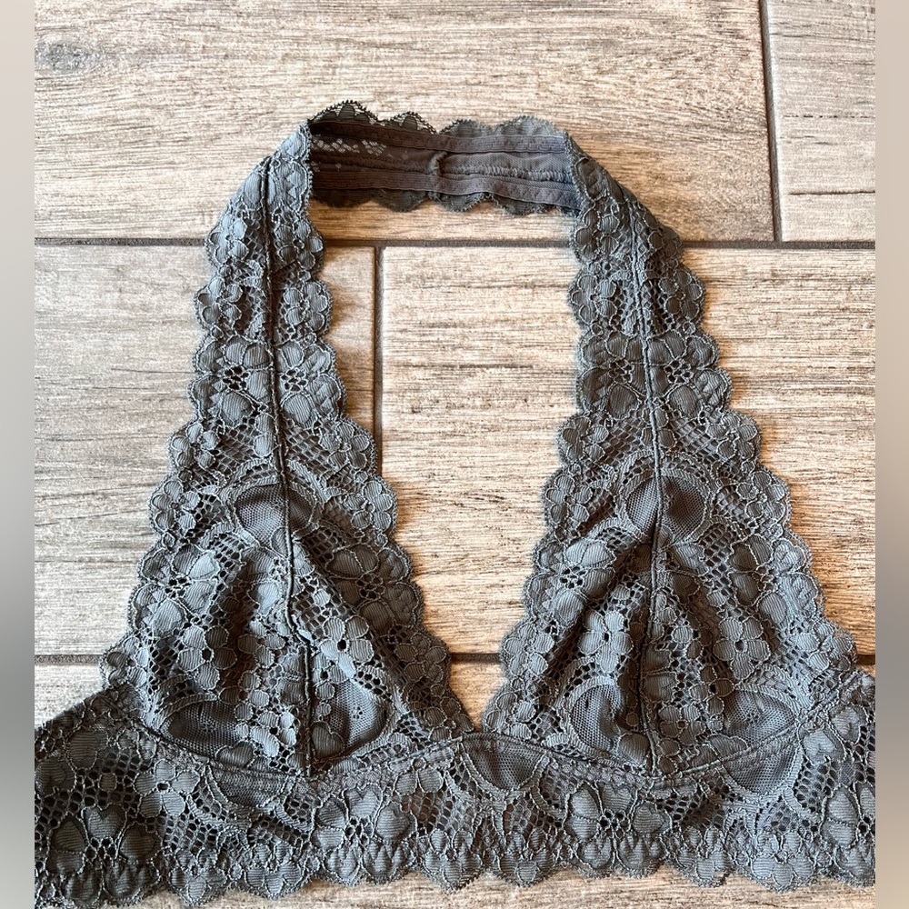 Free People Gray Lace Bralette